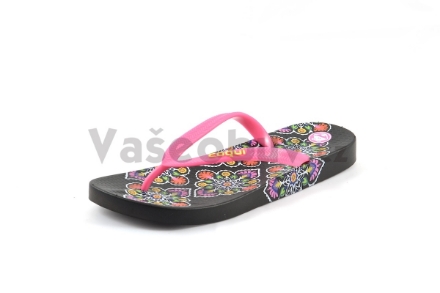 Zobrazit podrobnosti pro Coqui Kaja 1327 black/fuchsia žabky Obrázek Coqui Kaja 1327 black/fuchsia žabky