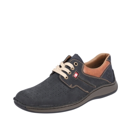 Zobrazit podrobnosti pro Rieker 05207-15 Modré polobotky Obrázek Rieker 05207-15 Modré polobotky