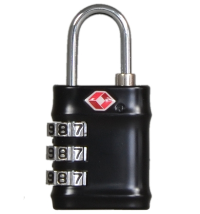 Zobrazit podrobnosti pro Bezpečnostní TSA kódový zámek na zavazadla ROCK TA-0035 - černá Obrázek Bezpečnostní TSA kódový zámek na zavazadla ROCK TA-0035 - černá